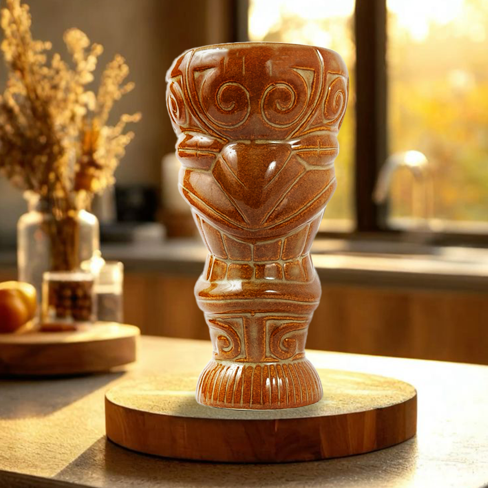 Tiki Tower Cocktail Mugs Set Of 2 Ceramic Mugs