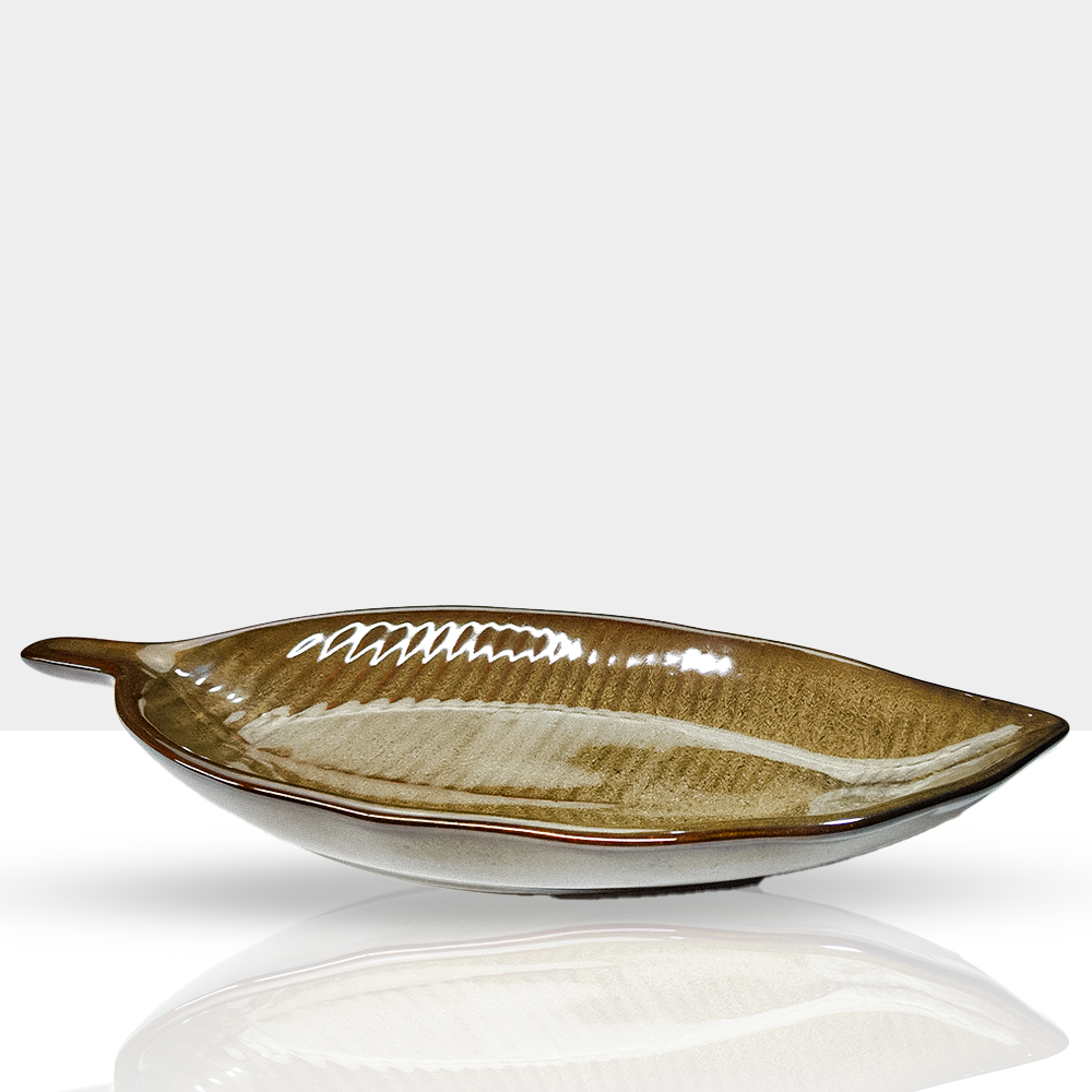 Ceramikaa Olive Leaf Ceramic Serving