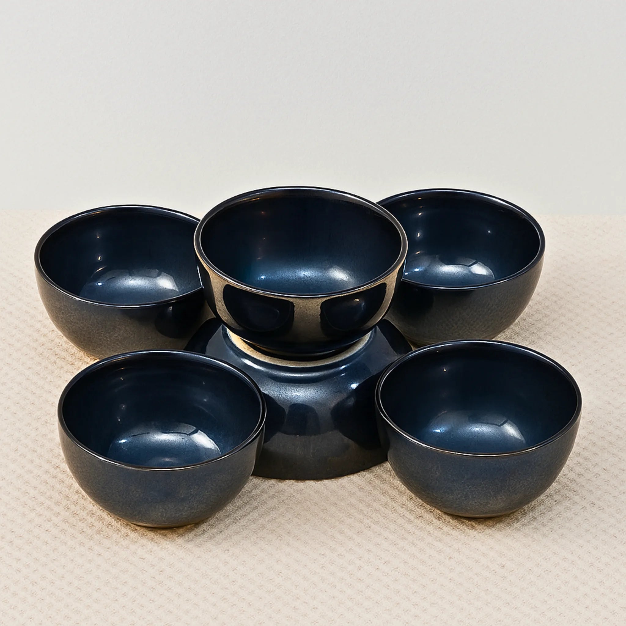 indigo Blue Glaze Dinner Set