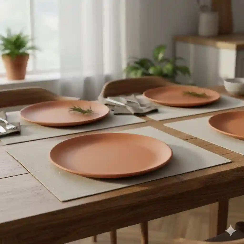 Ceramikaa Prithvi | Full & Quarter Plate Set