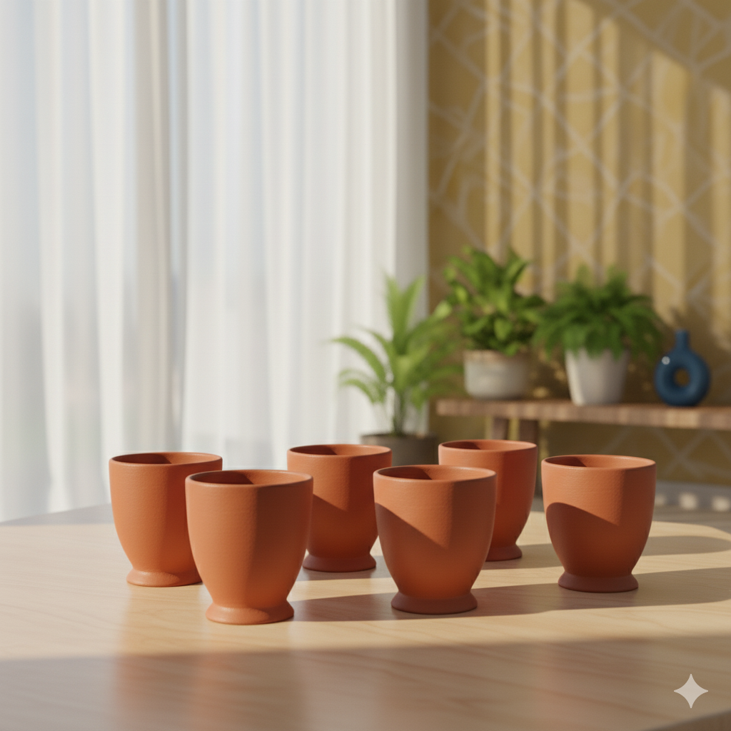 Terracotta Chalice Glass