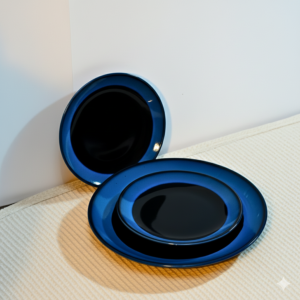 Ceramikaa Pratistha | Full & Quarter Plate Set