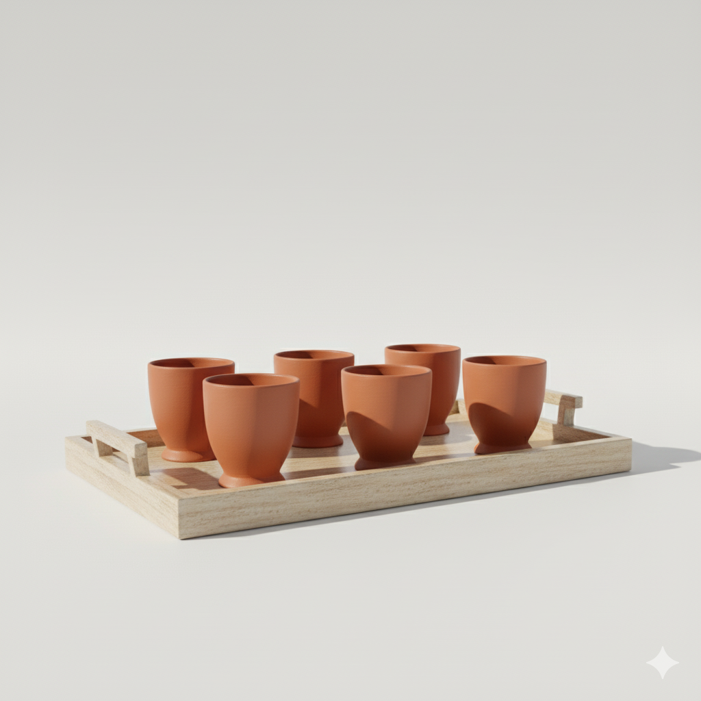 Terracotta Chalice Glass