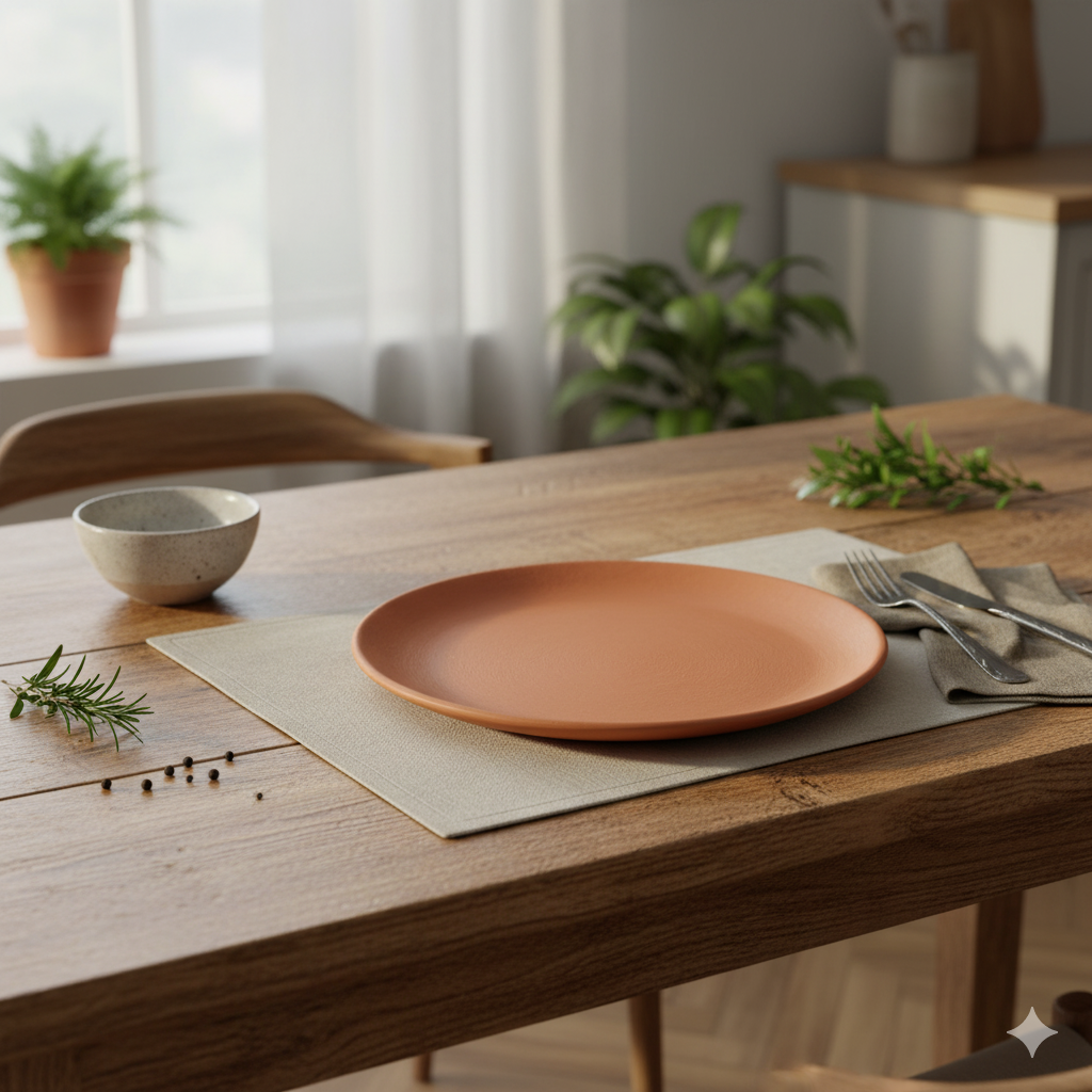 Ceramikaa Prithvi |Terracotta Thali (10 inch)