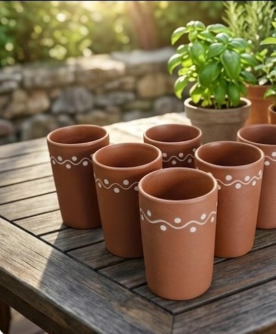 Ceramikaa Earth Glass Set of 4